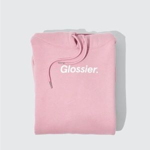 Glossier original pink hoodie